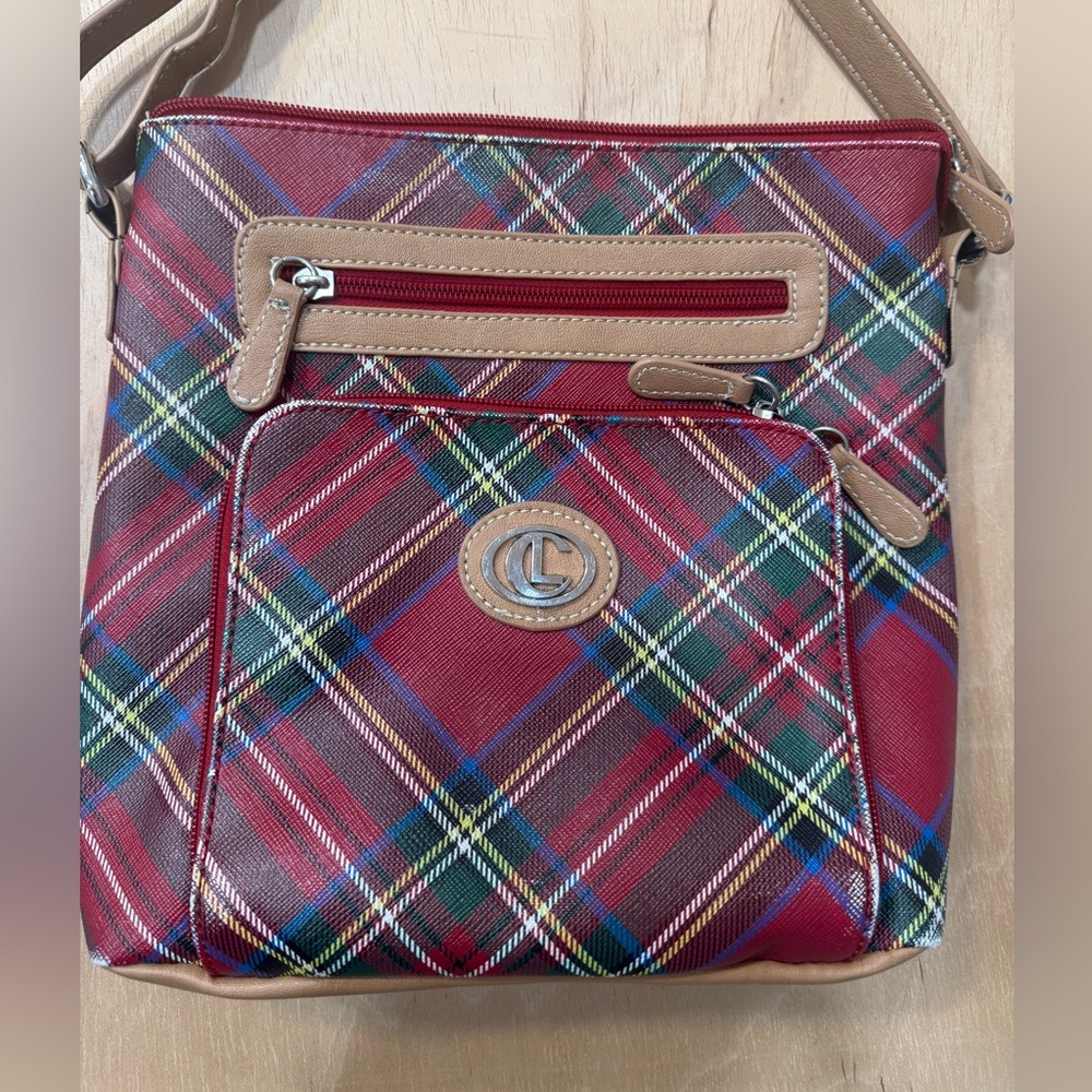 CL by Carryland crossbody bag purse plaid tartan style punk